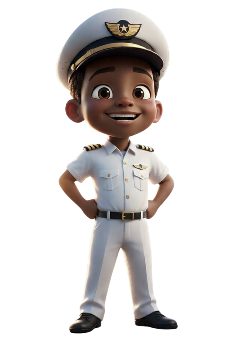 Kamsi the young African pilot — hero of Kadosh Africa's STEM book series
